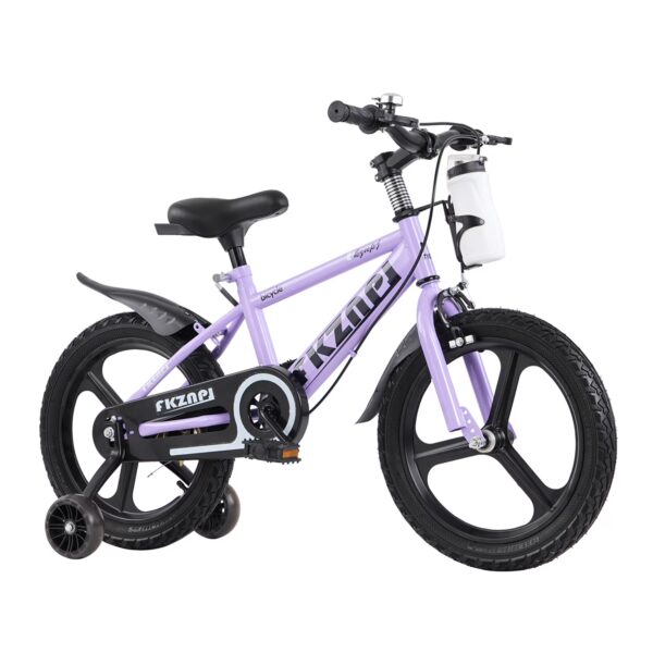 16 Inch Kids Bike with Training Wheels, Children's Bicycle with Magnesium Alloy Wheels, Dual U-Brakes, Adjustable Quick-Release Seat, Water Bottle &