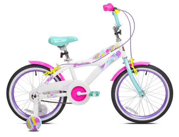 18" Fusion, Girls Training Wheel Bicycle, Multicolor