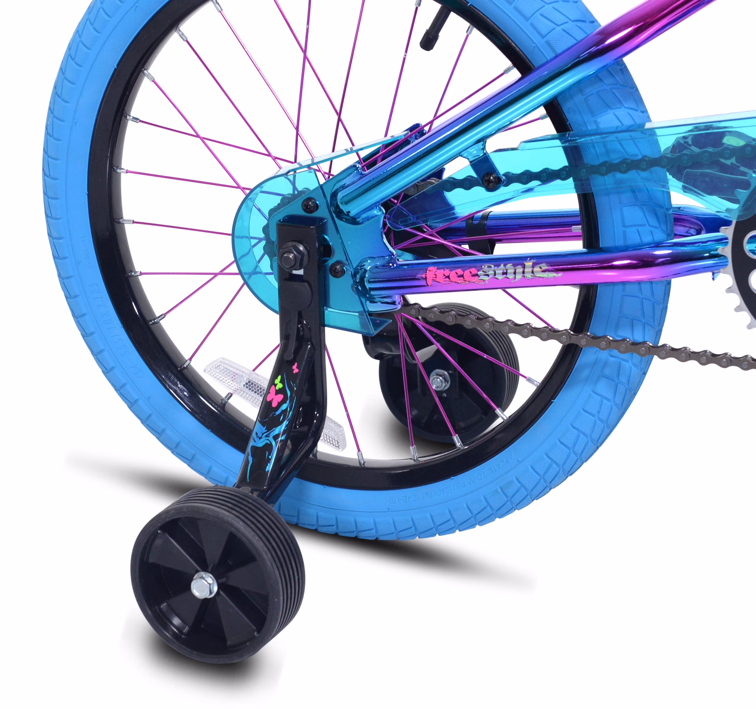 18" Kent Illusion Child Bicycle, 18" Wheels, Child Ages 6-12 Years, Blue/Purple - Image 2