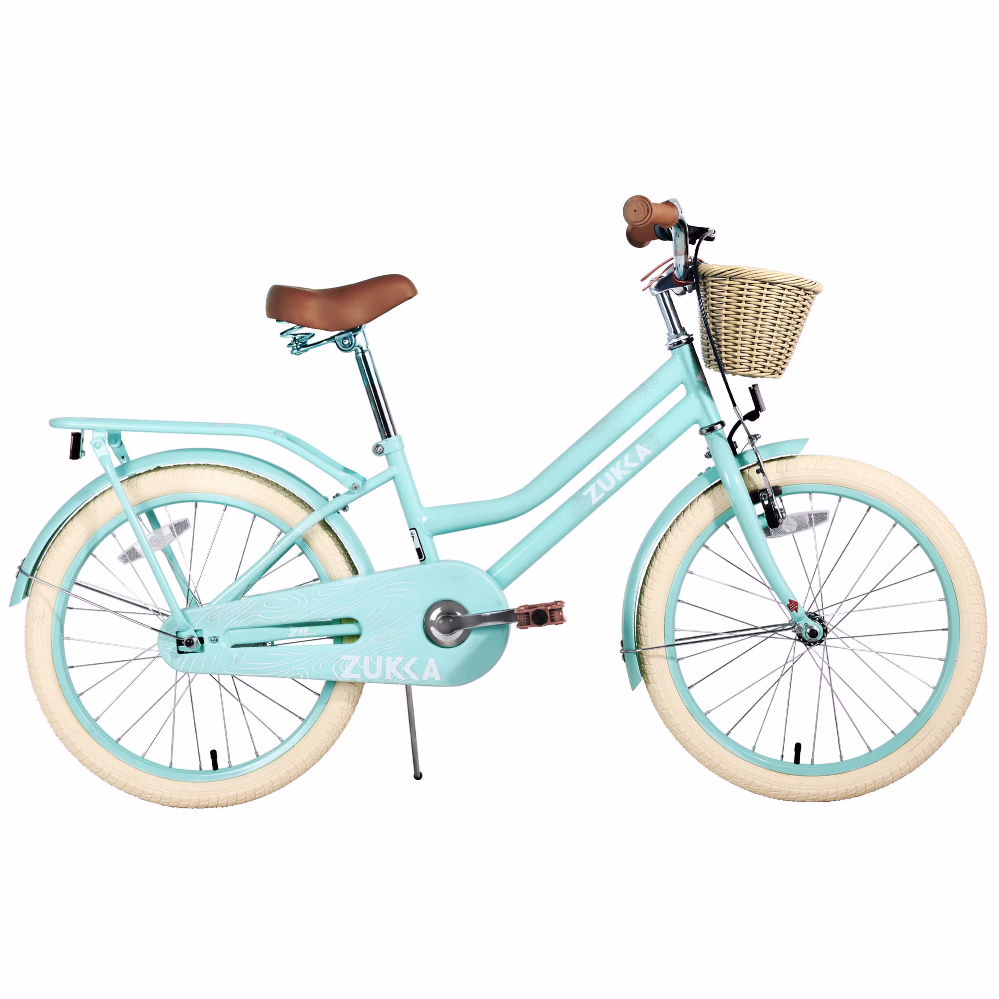20/24 Inch Girls Bike for 7-10 Years Old Kids, CPC Certified Kids Cruiser Bicycle with Wicker Basket, Dual Brakes, Adjustable Seat, 85% Pre-Assembled - Image 2