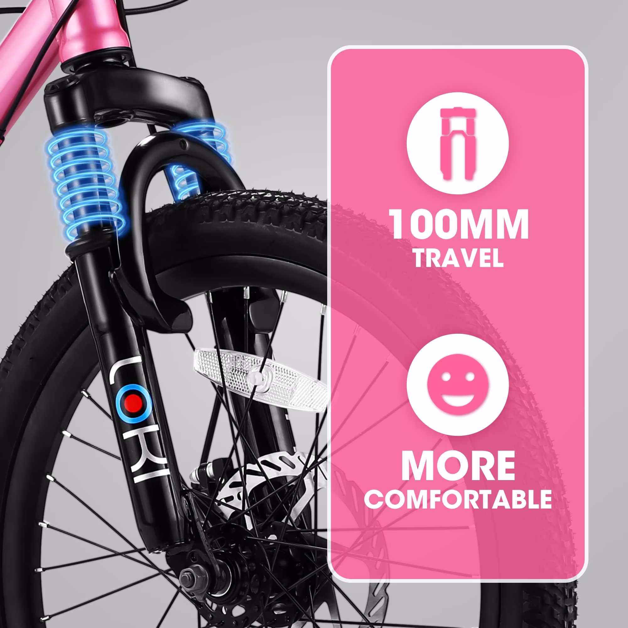 20" Bikes for Kids 6-12, SHINPT kids Mountain Bike, 7 Speed Bikes for 6-12 Year Old Boys and Girls, Big Tire Bike for Birthday Gift, Boys and Girls Mountain Bike with High Steel Frame - Image 5