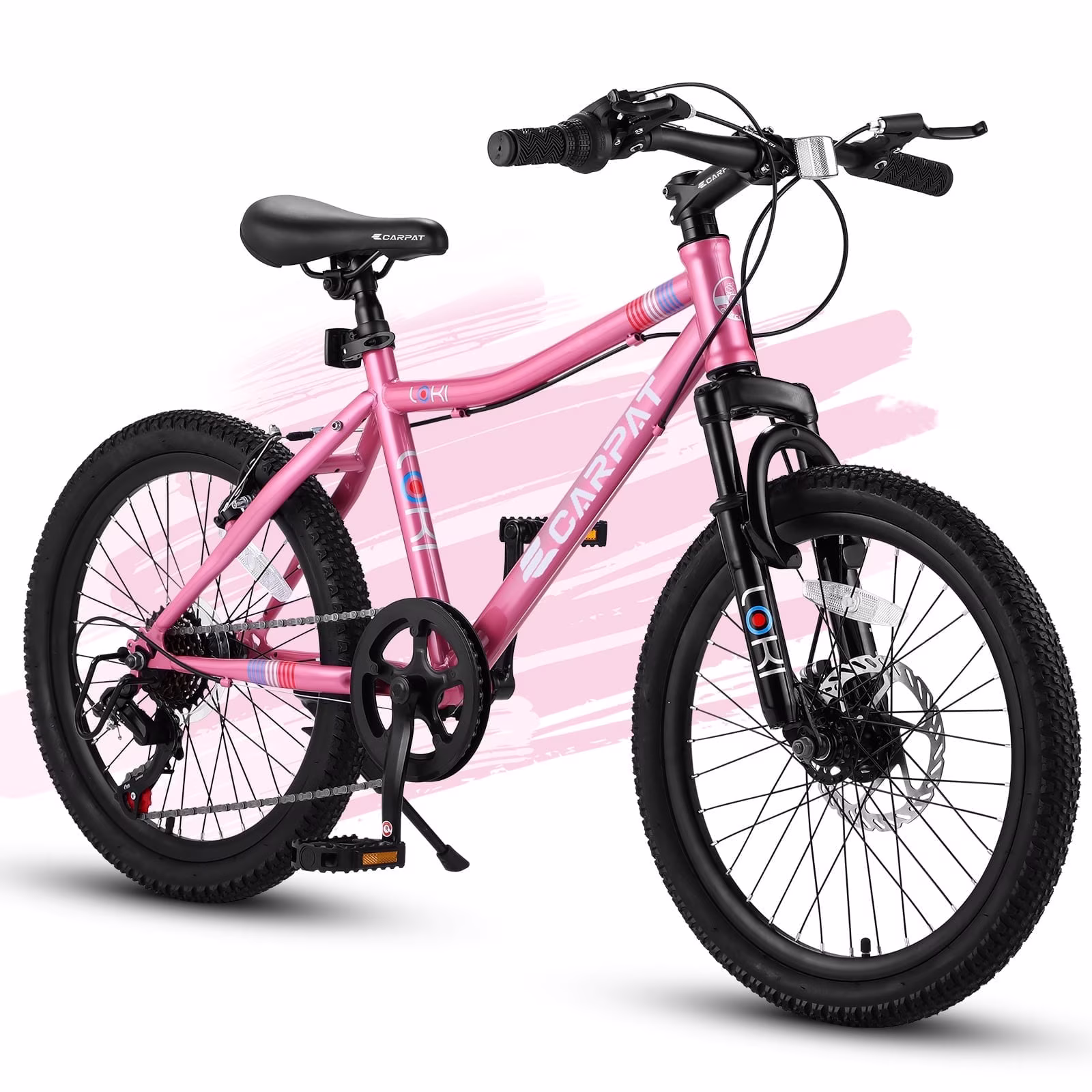 20" Bikes for Kids 6-12, SHINPT kids Mountain Bike, 7 Speed Bikes for 6-12 Year Old Boys and Girls, Big Tire Bike for Birthday Gift, Boys and Girls Mountain Bike with High Steel Frame