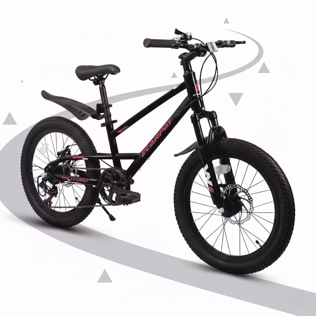 20 Inch Kids Bike for Boys and Girls Mountain Bike – 7-Speed Steel Frame MTB Bicycle with Disc Brakes, 20x2.125 Tires, Outdoor Riding for Ages 6