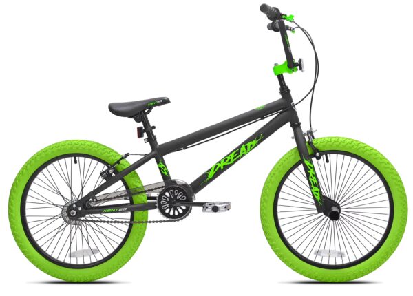 20" Kent Bicycle Dread BMX Bicycle, Fits Rider 4'2"-5", Green/Black, Child, Unisex