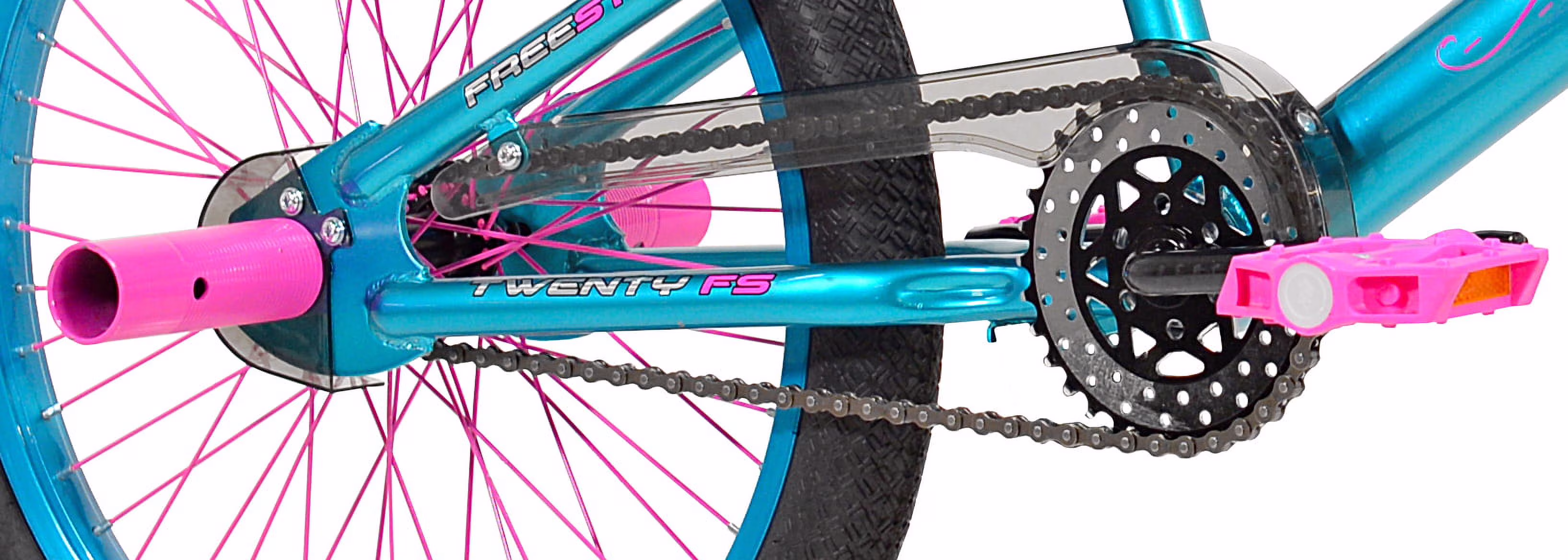 20" Kent Bicycles Trouble BMX Bicycle, Fits Riders 4'2"-5', Aqua/Pink, Child, Unisex - Image 3