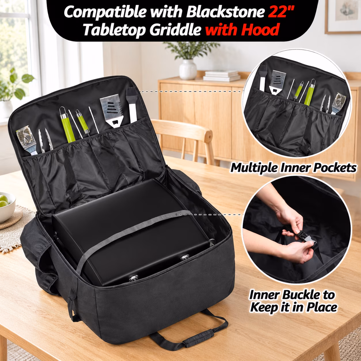 22 Inch Tabletop Griddle Carry Bag Compatible With Blackstone Griddle - Image 4