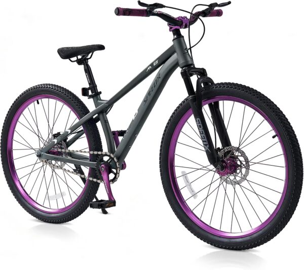 24 Inch Kids Mountain Bike for Boys Girls Ages 6+, NEORIVER 120-Sound Kid Mountain Bicycle with Aluminum Hub, Olive Chain, Front Suspension, Carbon Steel Frame and Dual Disc Brakes