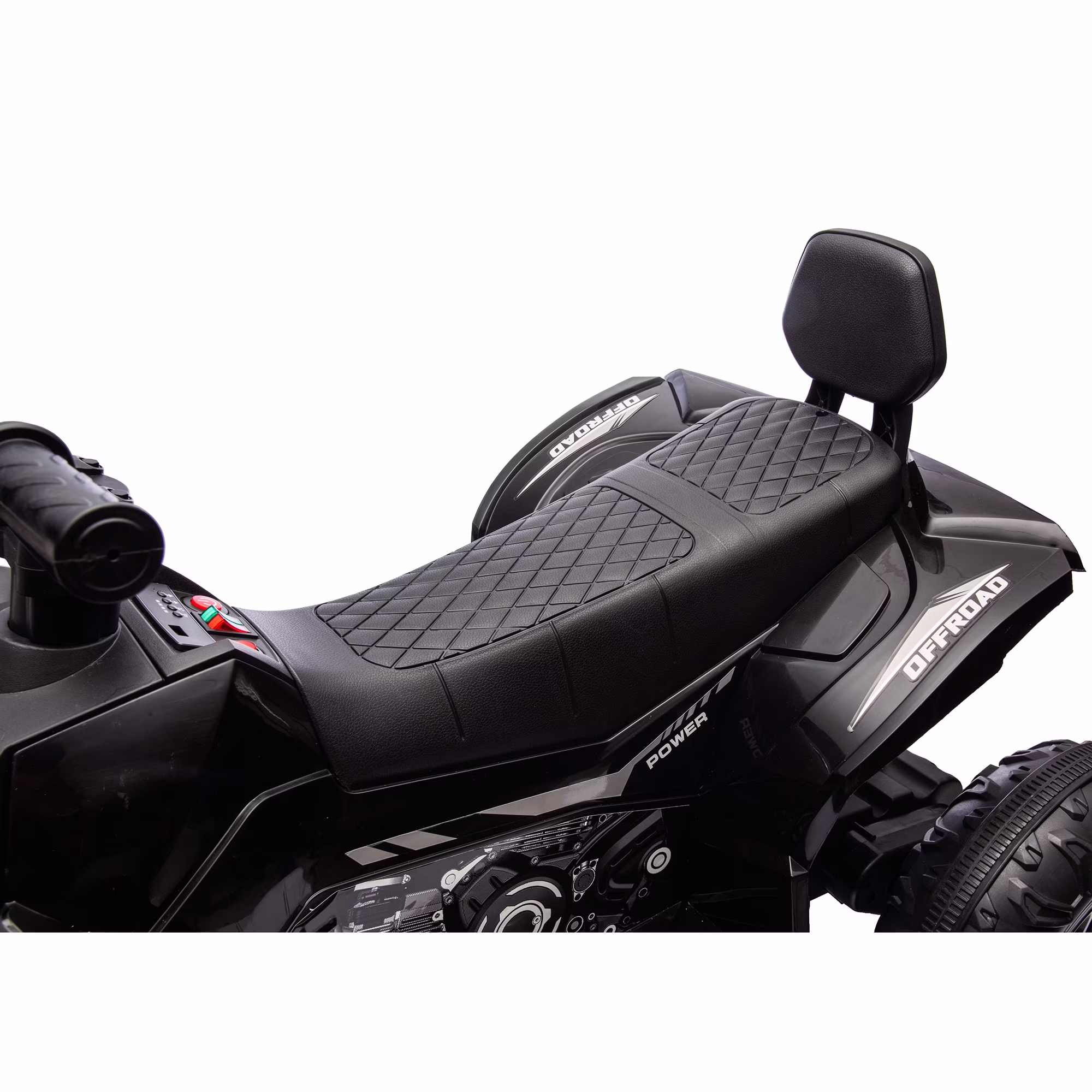 24V 2 Seater 4WD Ride on Toys ATV for Kids 4*200W 4-Wheeler Quad w/ MP3 LED Lights Music, Black - Image 2