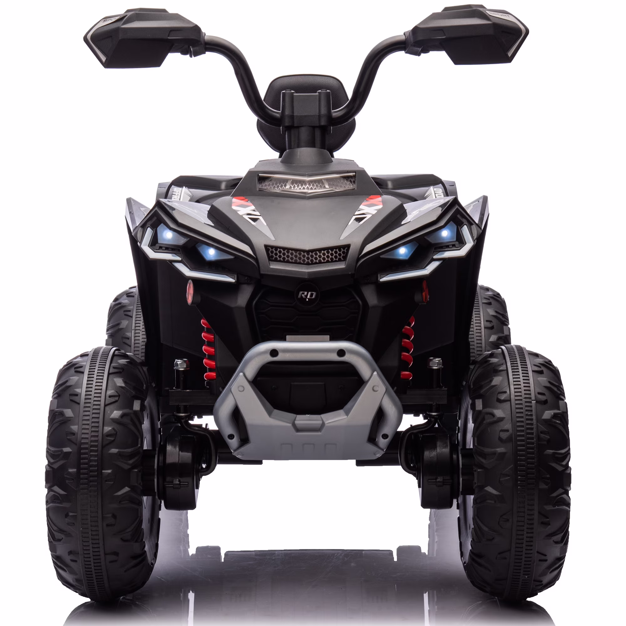 24V 2 Seater 4WD Ride on Toys ATV for Kids 4*200W 4-Wheeler Quad w/ MP3 LED Lights Music, Black - Image 5