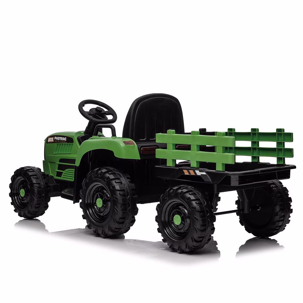 24V 400W Kids Ride On Tractor with Trailer, Electric Tractor Toy with Remote Control & 3 Speed Adjustable, Bluetooth USB LED Lights Ride on Car for 3-8 Years - Image 5