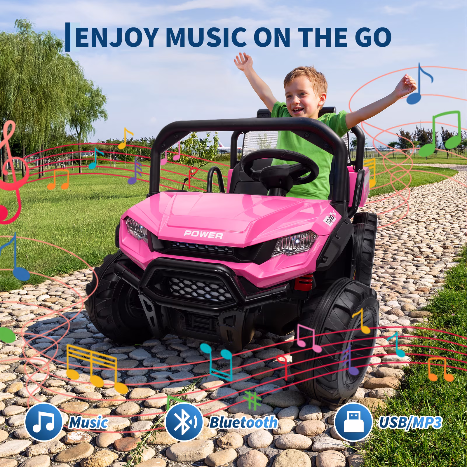 24V 4WD Kids Ride-On Dump Truck with Remote Control, Electric Dump Bed, 3 Speeds, Music, LED Lights, 2-Seater