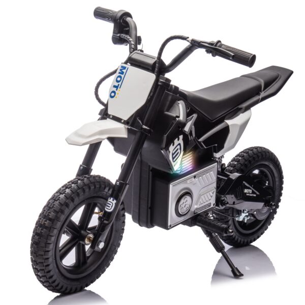 24V Electric Dirt Bike for Kids 5-12, SHINPT Ride On Toys for Kids 5-12, Toddler Motorcycle with 200W Motor, Speeds 3-9MPH, Electric Toy Motorcycle with Rear Shock Absorber, LED Lamp, Music