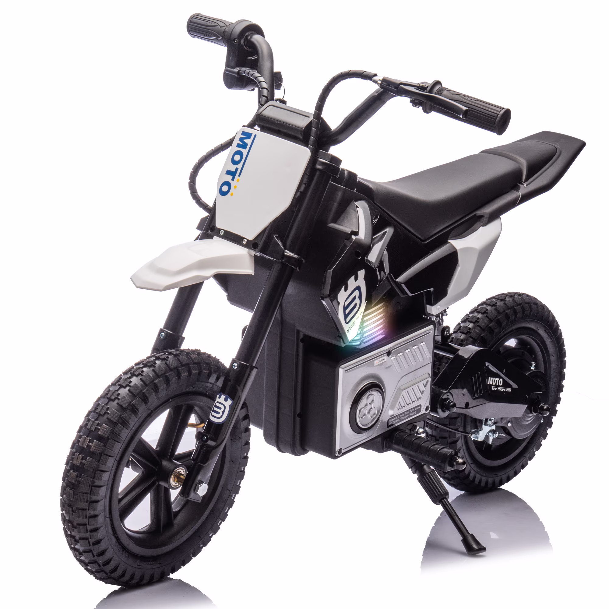 24V Electric Dirt Bike for Kids 5-12, SHINPT Ride On Toys for Kids 5-12, Toddler Motorcycle with 200W Motor, Speeds 3-9MPH, Electric Toy Motorcycle with Rear Shock Absorber, LED Lamp, Music