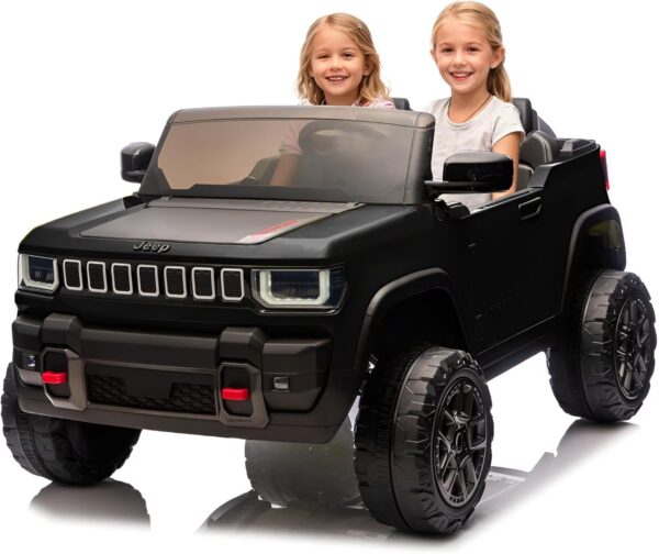 24V Electric Ride-On Car for Kids Ages 3-8 – Battery Powered Toy Vehicle with Parental Remote, 3 Speeds, LED Lights, Wireless Connection Music, Gradual Start