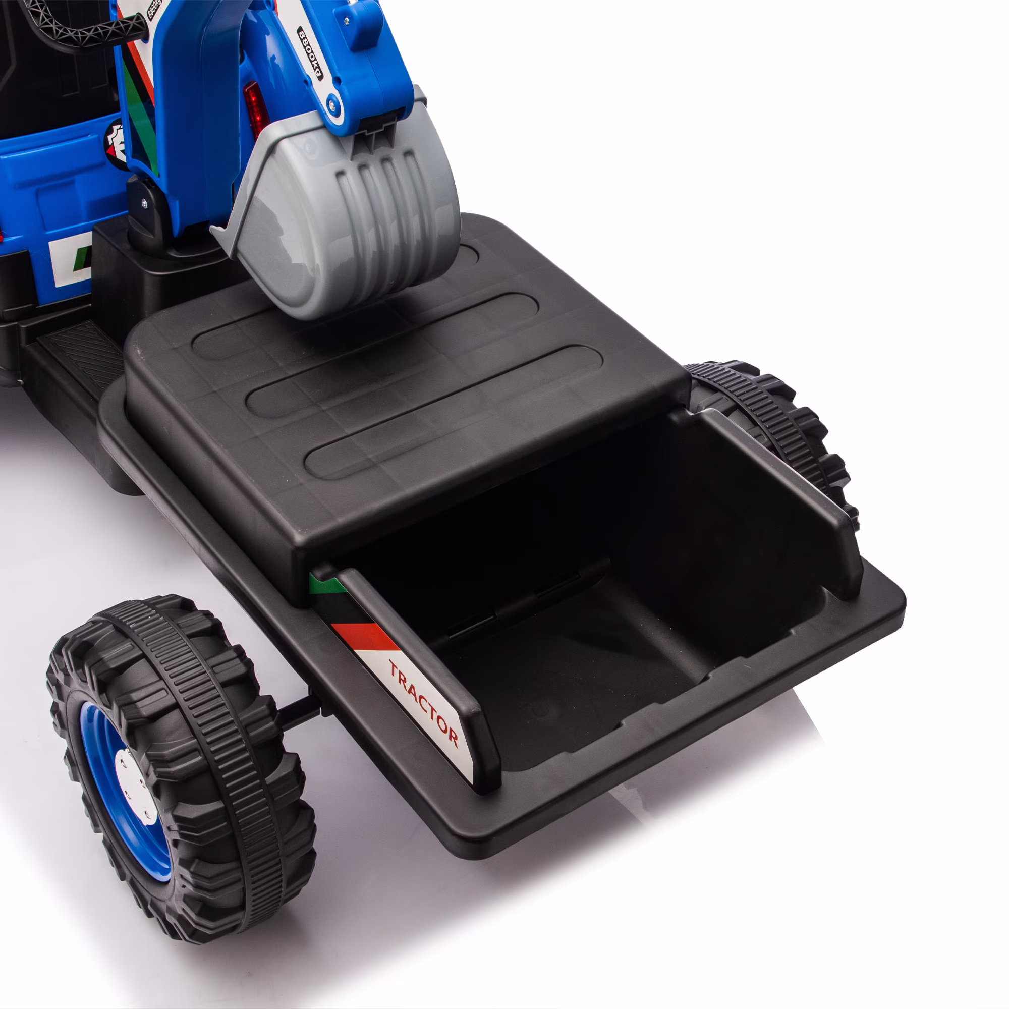 24V Kids Ride-On Electric Tractor Toy with 4-in-1 Construction Attachments (Excavator, Dump Truck & Bulldozer) w/Parent Remote Control,3-Speed Adjustable,Built-in Music Player,LED Tail-light - Image 3