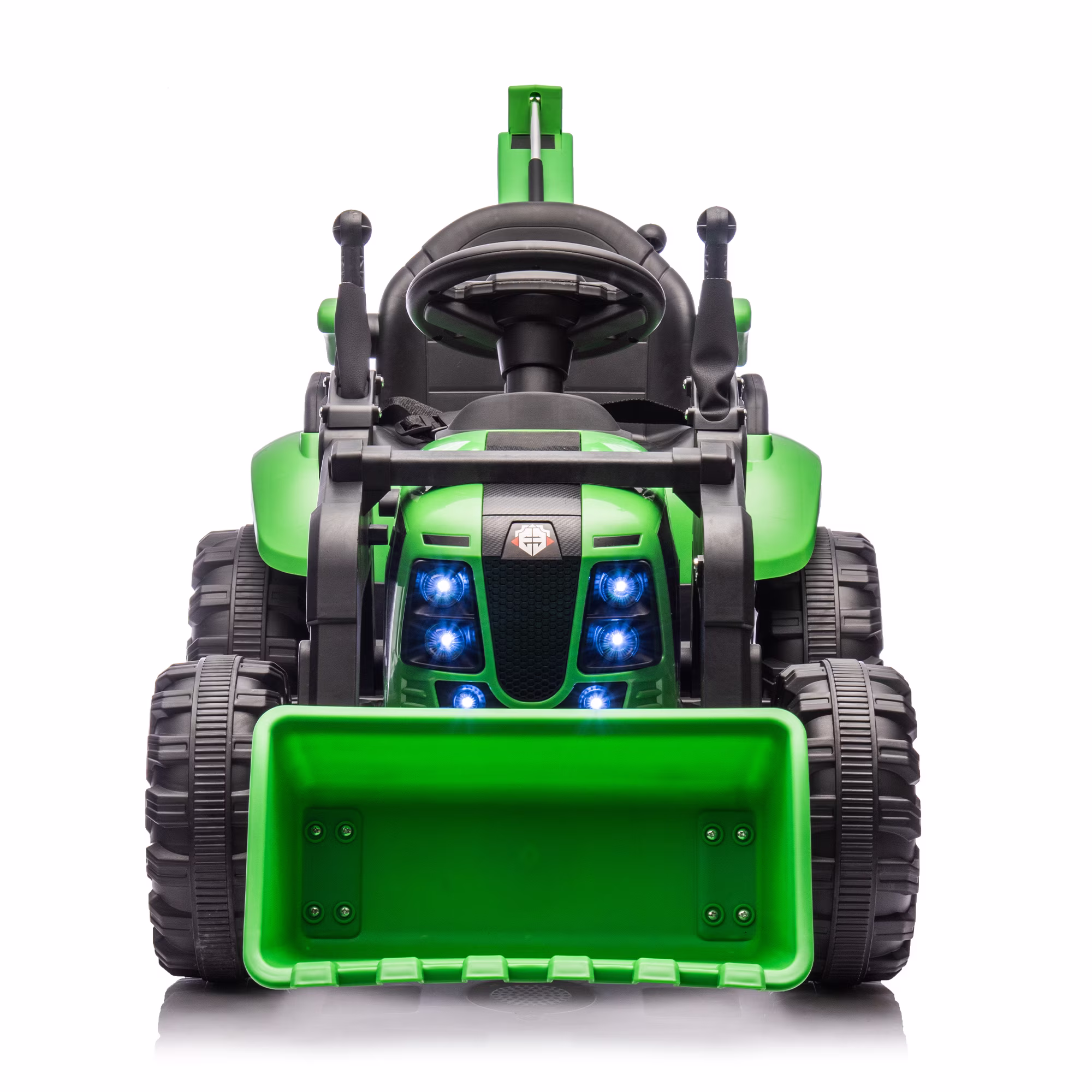 24V Kids Ride-On Electric Tractor Toy with 4-in-1 Construction Attachments (Excavator, Dump Truck & Bulldozer) w/Parent Remote Control,3-Speed Adjustable,Built-in Music Player,LED Tail-light - Image 3