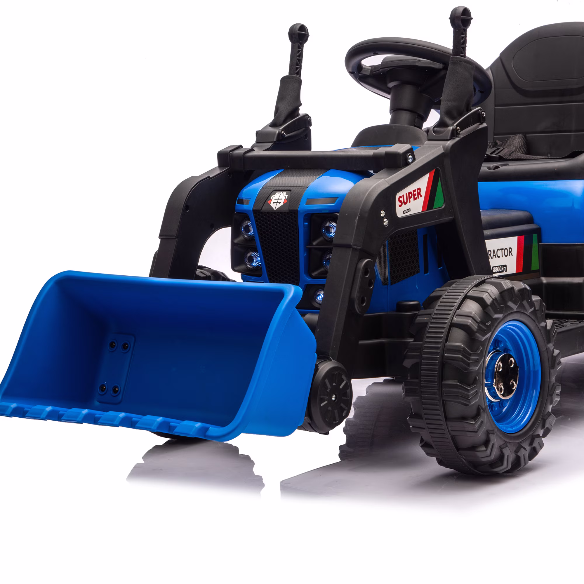 24V Kids Ride-On Electric Tractor Toy with 4-in-1 Construction Attachments (Excavator, Dump Truck & Bulldozer) w/Parent Remote Control,3-Speed Adjustable,Built-in Music Player,LED Tail-light - Image 2