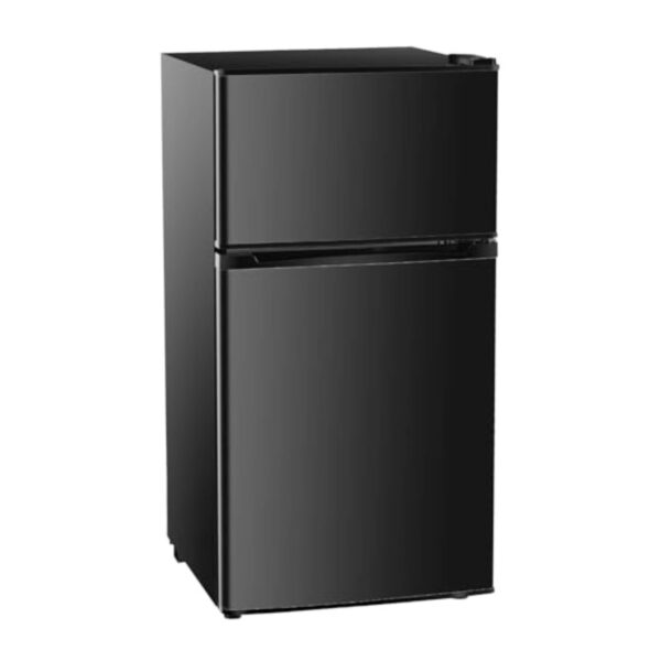3.5 Cu.Ft Mini Fridge with Freezer Dual Door Fridge with 7 Level Adjustable Thermostat Refrigerator for Dorm, Office, Kitchen, Black