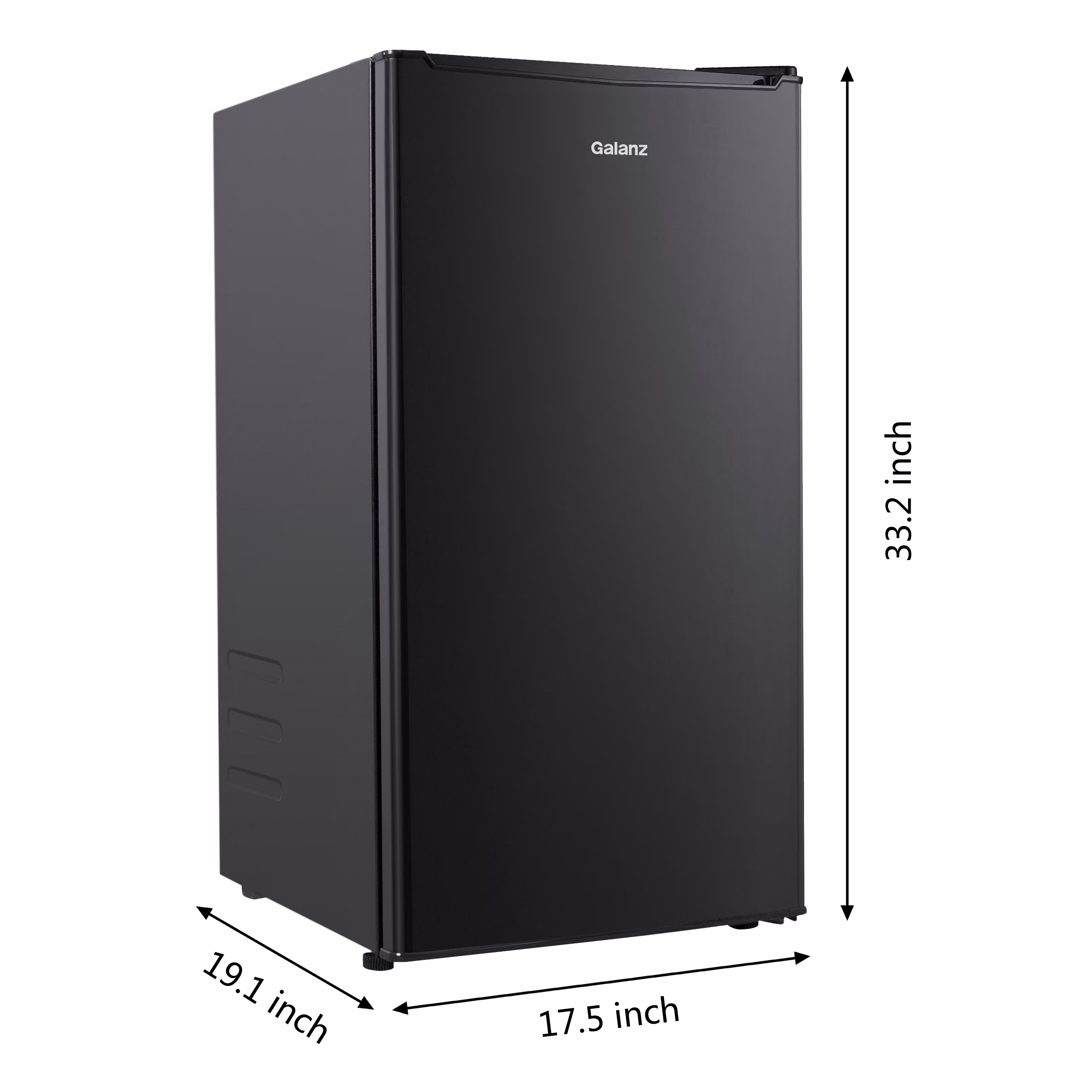 (3 pack) Galanz 3.3 Cu Ft Compact Refrigerator, Black One Door Mini Fridge, Energy Star for Apartment, Dorm, Office, Bedroom - Image 4