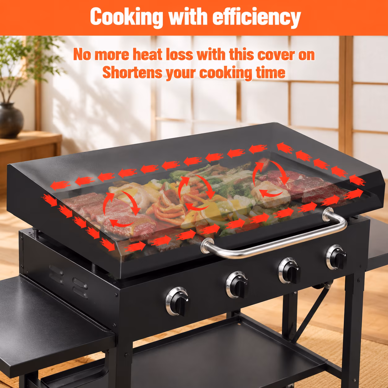 36-inch Grill Cover with Hinged Hood for Blackstone Griddles - Image 3