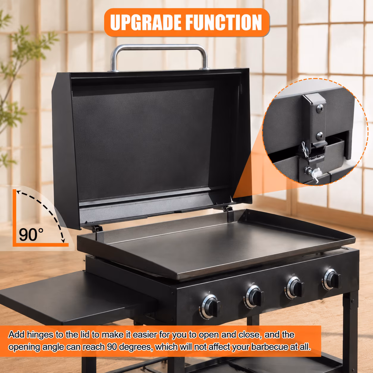 36-inch Grill Cover with Hinged Hood for Blackstone Griddles - Image 2