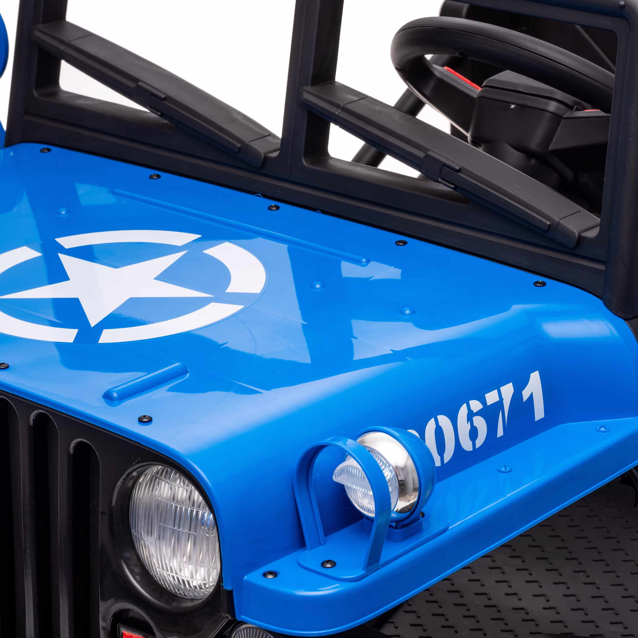 36V 2 Seater Kids Ride On Toys w/EVA Tire, Joyracer 600W Power Car Wheels with Metal Frame, Bluetooth, and 4-Wheel Suspension, Up to 9 MPH, Blue - Image 4