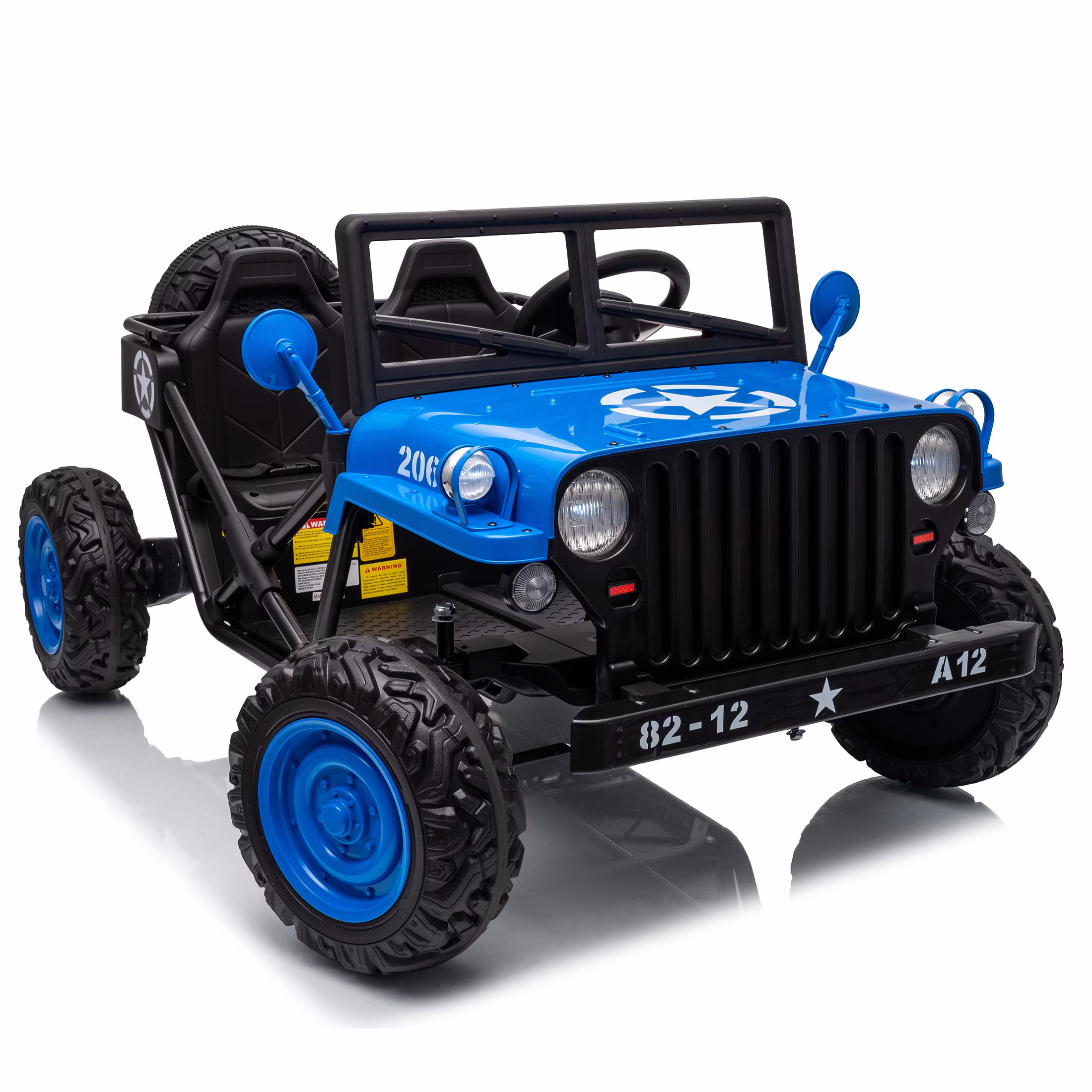 36V 2 Seater Kids Ride On Toys w/EVA Tire, Joyracer 600W Power Car Wheels with Metal Frame, Bluetooth, and 4-Wheel Suspension, Up to 9 MPH, Blue - Image 2