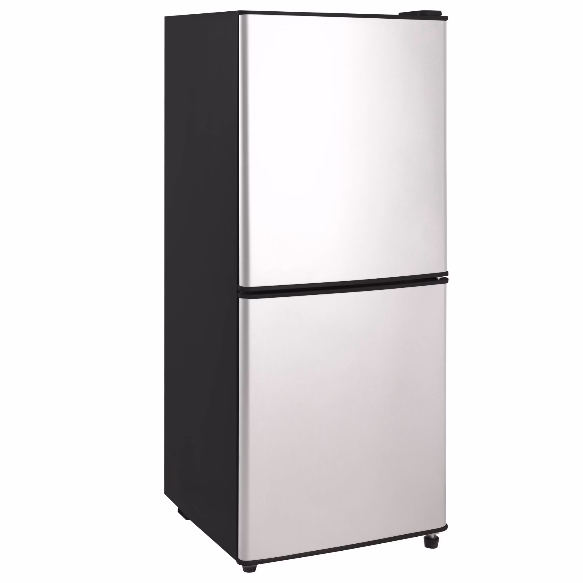 4.2 Cu.Ft Compact Refrigerator Double Door Mini Fridge with 2.3 Cu ft Freezer, Ultra Quiet, Mini Refrigerator for Dorm, Bedroom, Office, Silvery