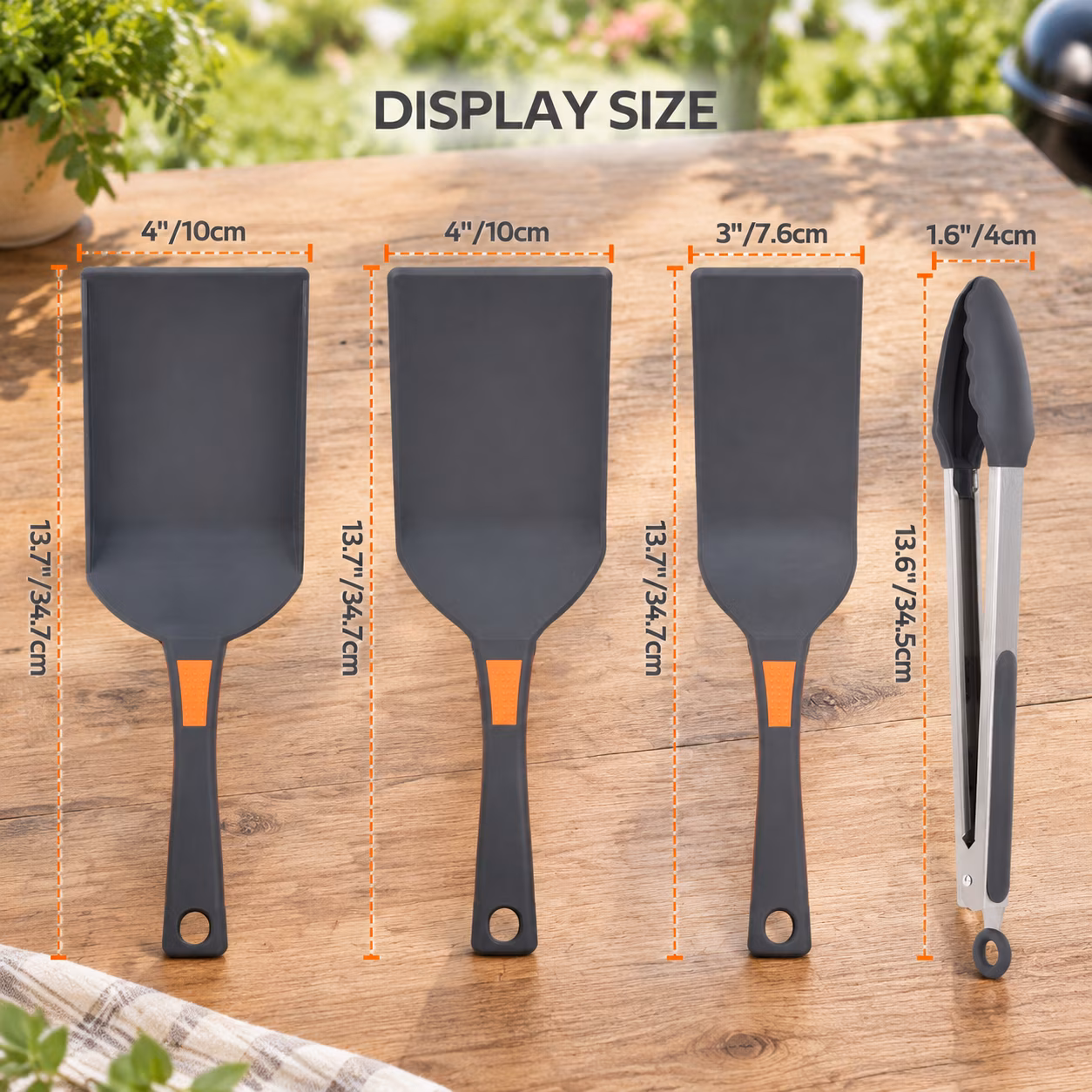 4-Piece Griddle Accessory Set for Blackstone Flat Tops, Non-Stick Nylon Tools - Image 5