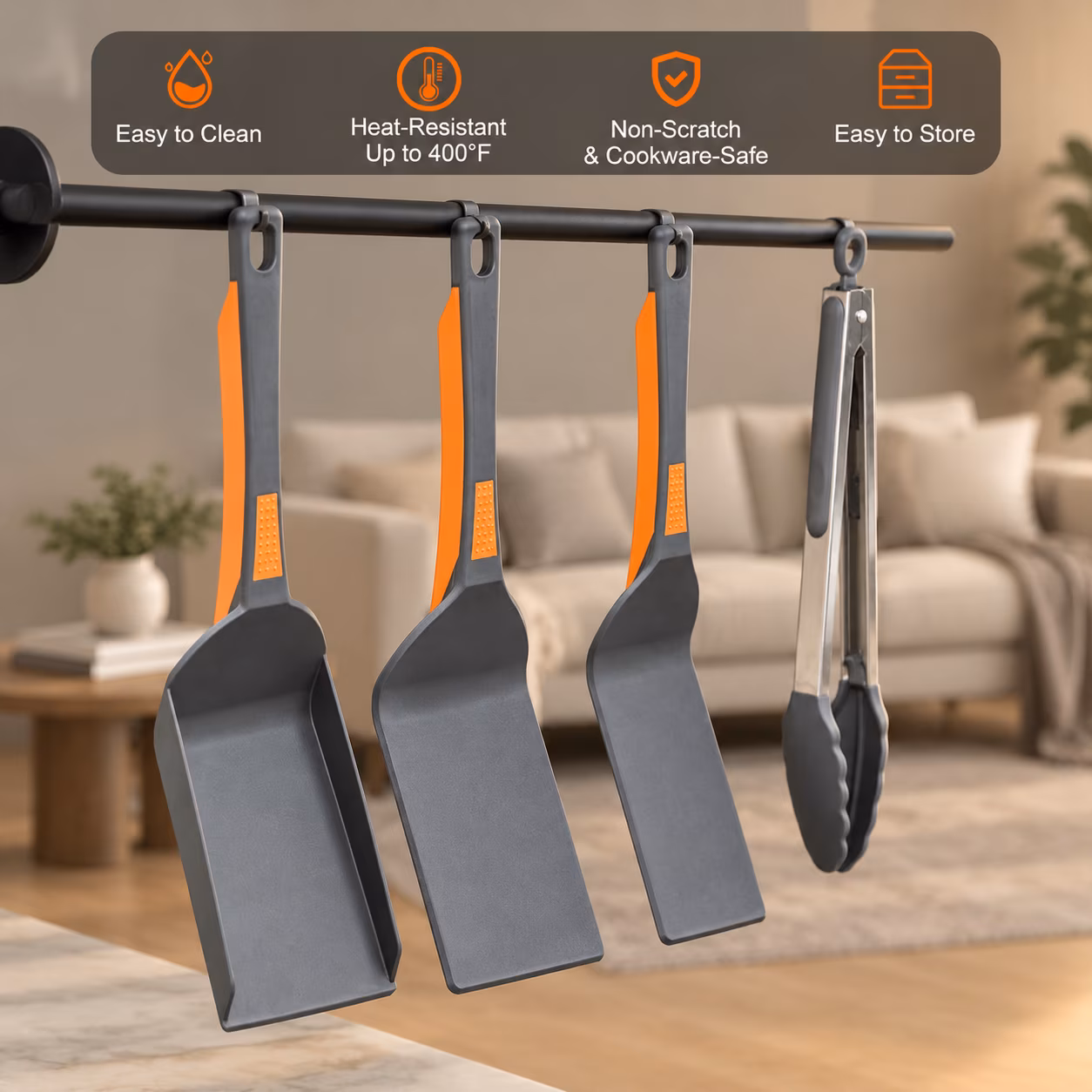 4-Piece Non-Stick Nylon Griddle Accessory Set for Blackstone - Image 4