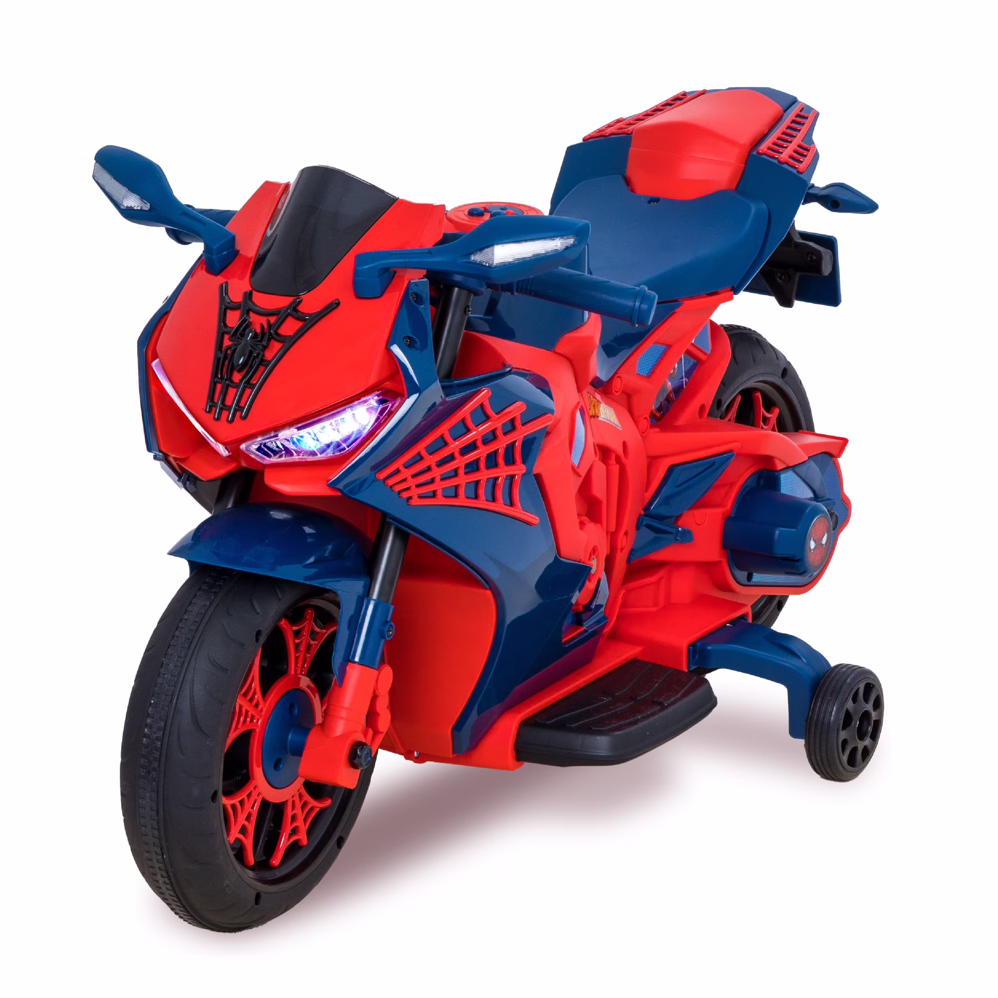 6V Spiderman Motorcycle, Battery Ride on Toy, for Kids, Ages 3+