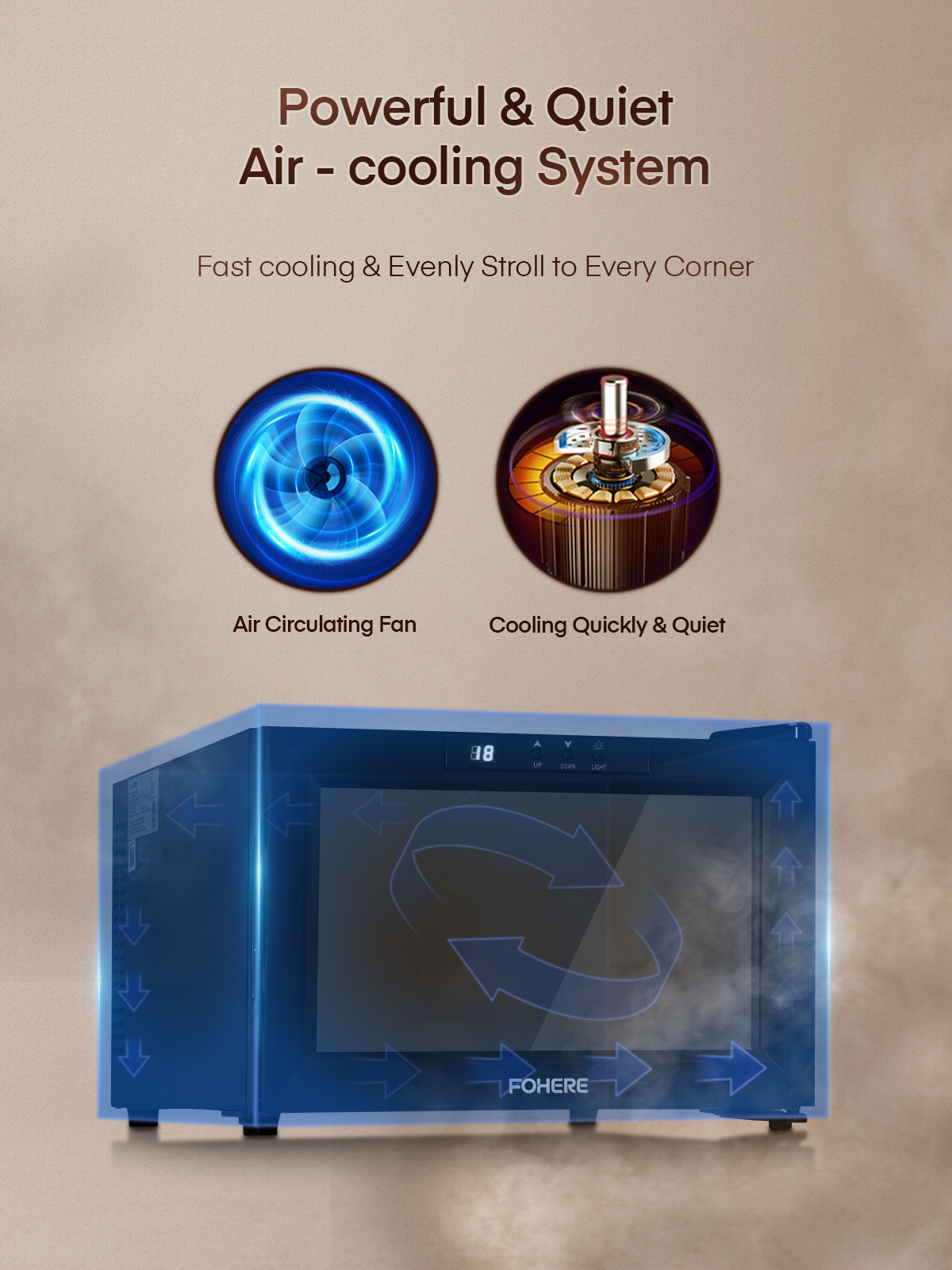8 Bottles Freestanding Wine Cellar, Wine Fridge with Digital Temperature Control - Image 5