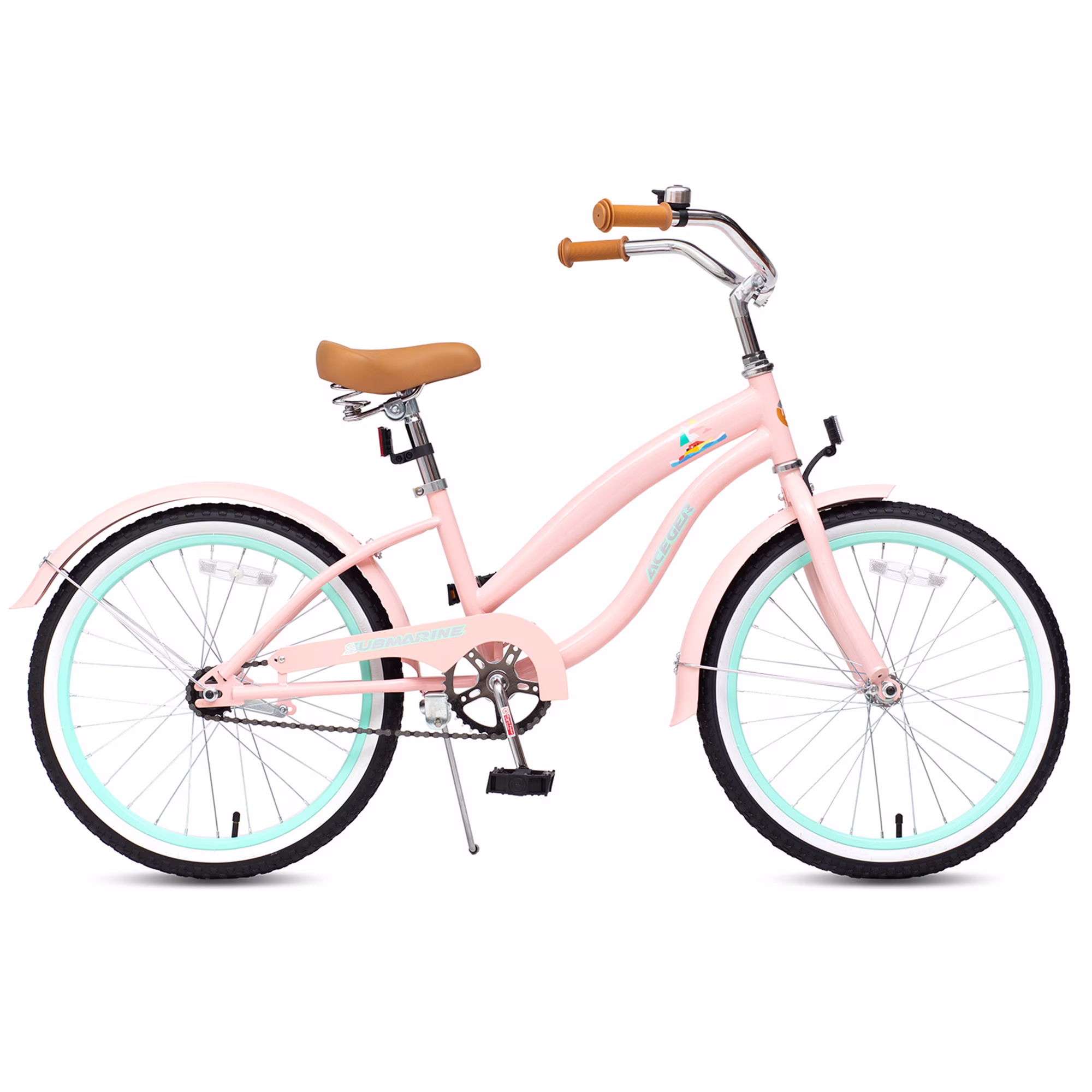 ACEGER 20 Inch Beach Cruiser Bike for Girls Ages 9-13, Pink - Image 5