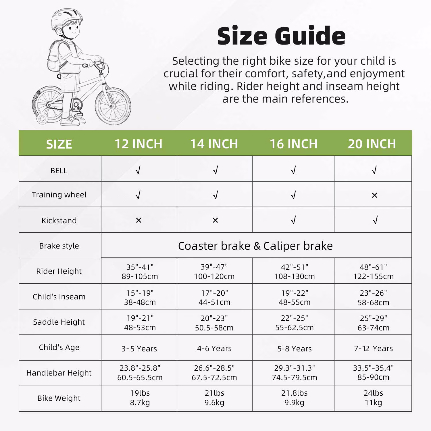 ACEGER Simon 16 Inch Boys Bike with Training Wheels for Ages 5-8, Green - Image 4