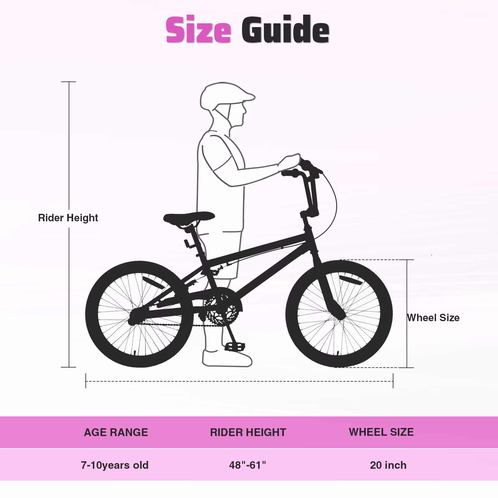 Cirayno 20" Freestyle BMX Bike Single Speed Steel Frame Kids Bike Stylish Children Bicycle for Boys Girls Age 7-10 Years, White - Image 5