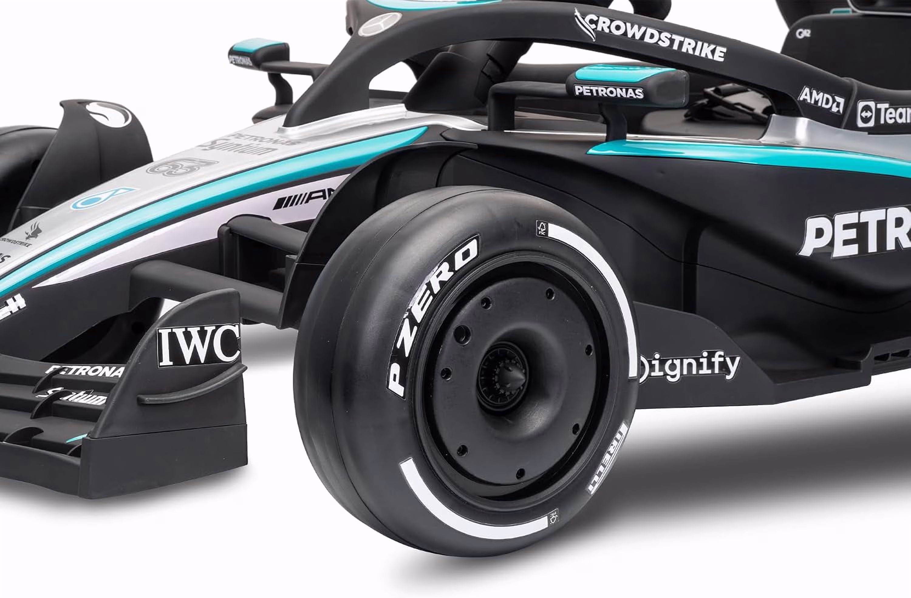 Akaber Electric Go Carts for Kids aged 3-8, Licensed by Mercedes Benz-AMG F1 Team, 24V Kids Drift Go Kart Ride on Toy for Kids with 200W Motor, LED Lights, Music - Image 4