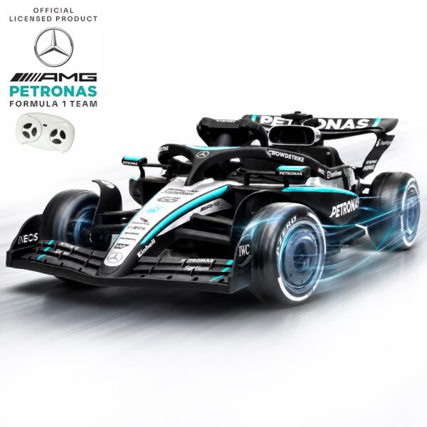Akaber Electric Go Carts for Kids aged 3-8, Licensed by Mercedes Benz-AMG F1 Team, 24V Kids Drift Go Kart Ride on Toy for Kids with 200W Motor, LED Lights, Music