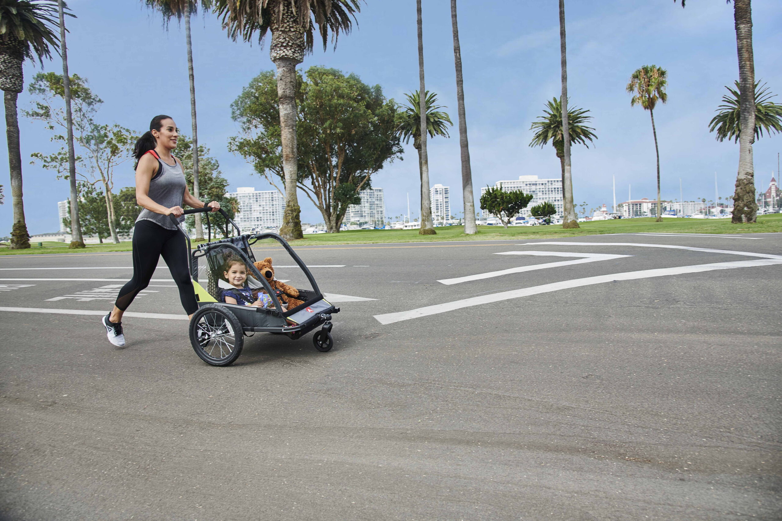Allen Sports Deluxe 2-Child Bicycle Trailer & Stroller, Model AS2, Green - Image 3