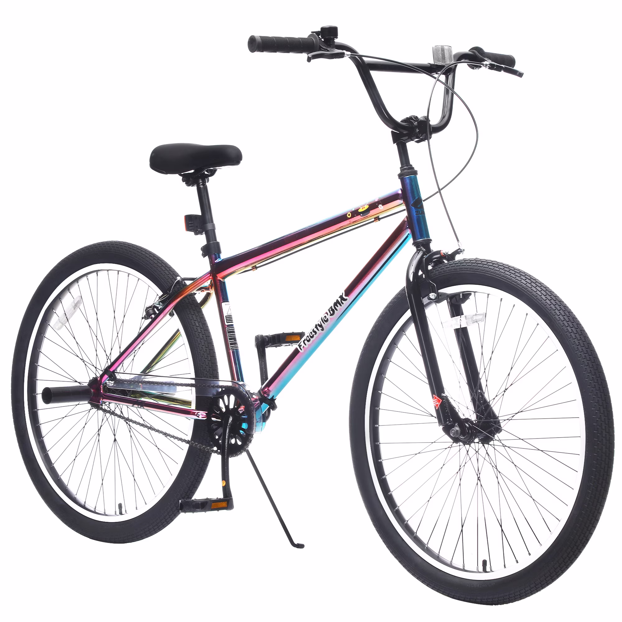 Alvantor 26" Freestyle Single Speed Teen Bicycle with Pegs and Colorful Design - Image 4