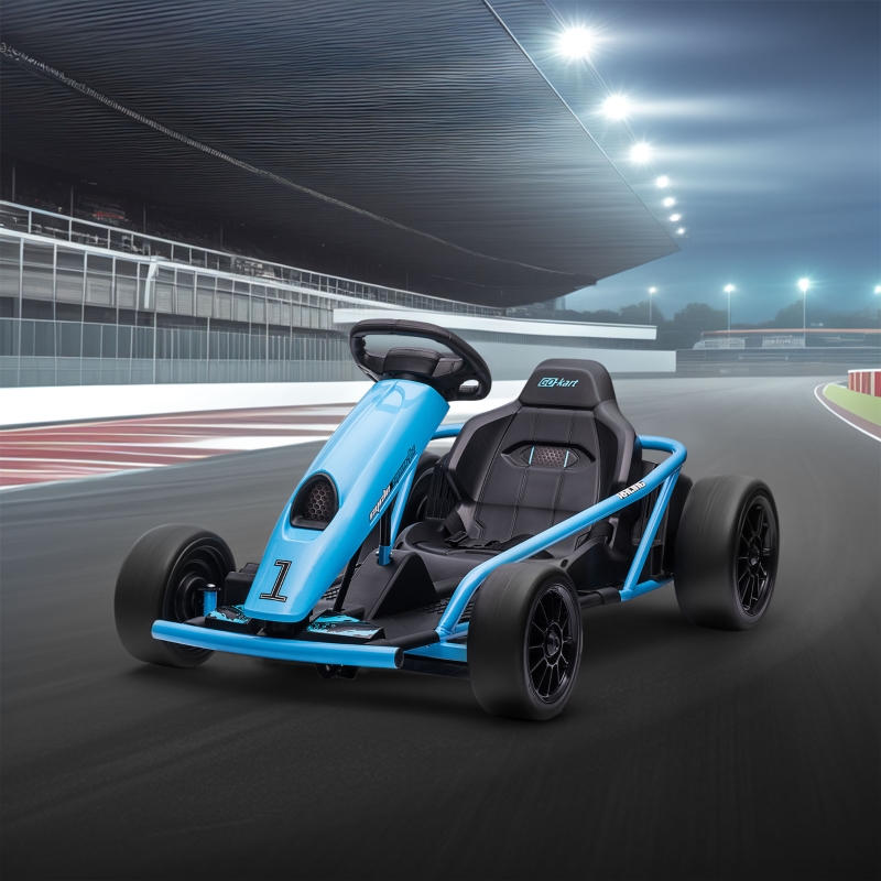 Alvantor Ride on Toys 24V Drift Go Kart for Kids 8-12 with 2 Speeds, 45.25"x30.25"x21.25" Blue - Image 2