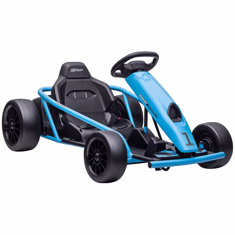 Alvantor Ride on Toys 24V Drift Go Kart for Kids 8-12 with 2 Speeds, 45.25"x30.25"x21.25" Blue