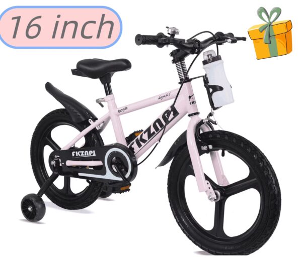 Ambifirner 14"/16"/20' Freestyle BMX Bike with Training Wheels High Carbon Steel Frame Bikes with Water Bottle