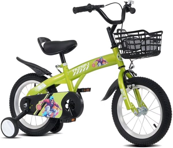 Ambifirner 16 inch Toddlers Bicycles Kids Bike for Girls 4-7 Years- with Training Wheels Bikes & Basket Green