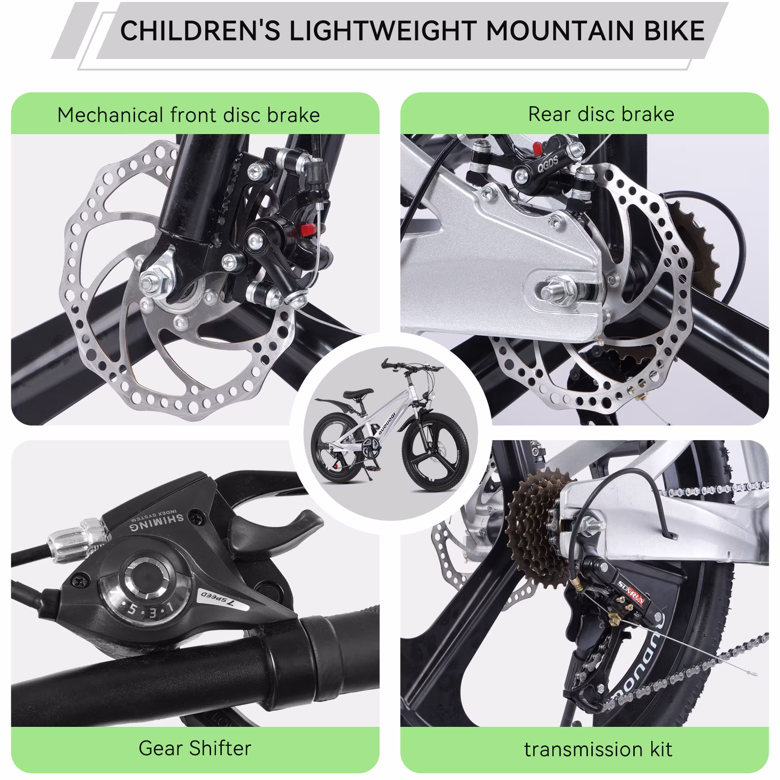 Ambifirner 20 inch bicycles: Kids mountain bike for Boys 8-12,7 Speed Kids Bicycles with Suspension Fork, Child Bike | Kids Bicycles, Easy Ride - Image 5