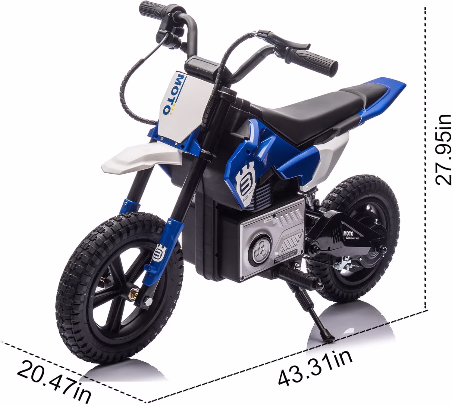 Ambifirner 24V Kids Ride On Electric Toy Motocross Motorcycle, 200W High-Speed Hub Motor, LED Lights & Power Display, Rear Shock Absorber, Bluetooth Music, Up to 9.32 MPH - Image 5