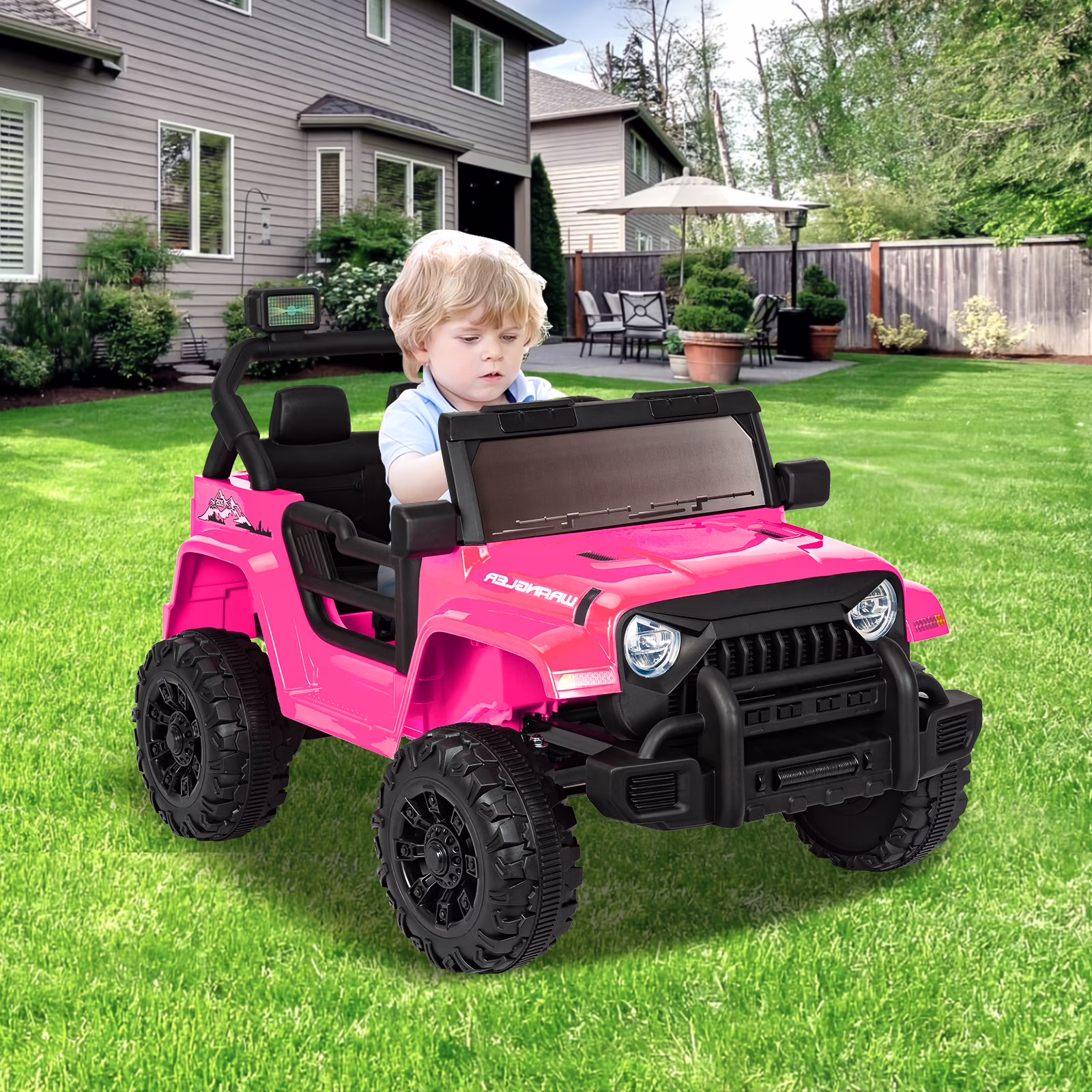 ANPOO 12V Kids Powered Ride on Truck Car with Parent Remote Control, Electric Battery Powered Ride on Toys w/ 3-Speed, Suspension, LED Lights, Music, Bluetooth, MP3 - Image 5