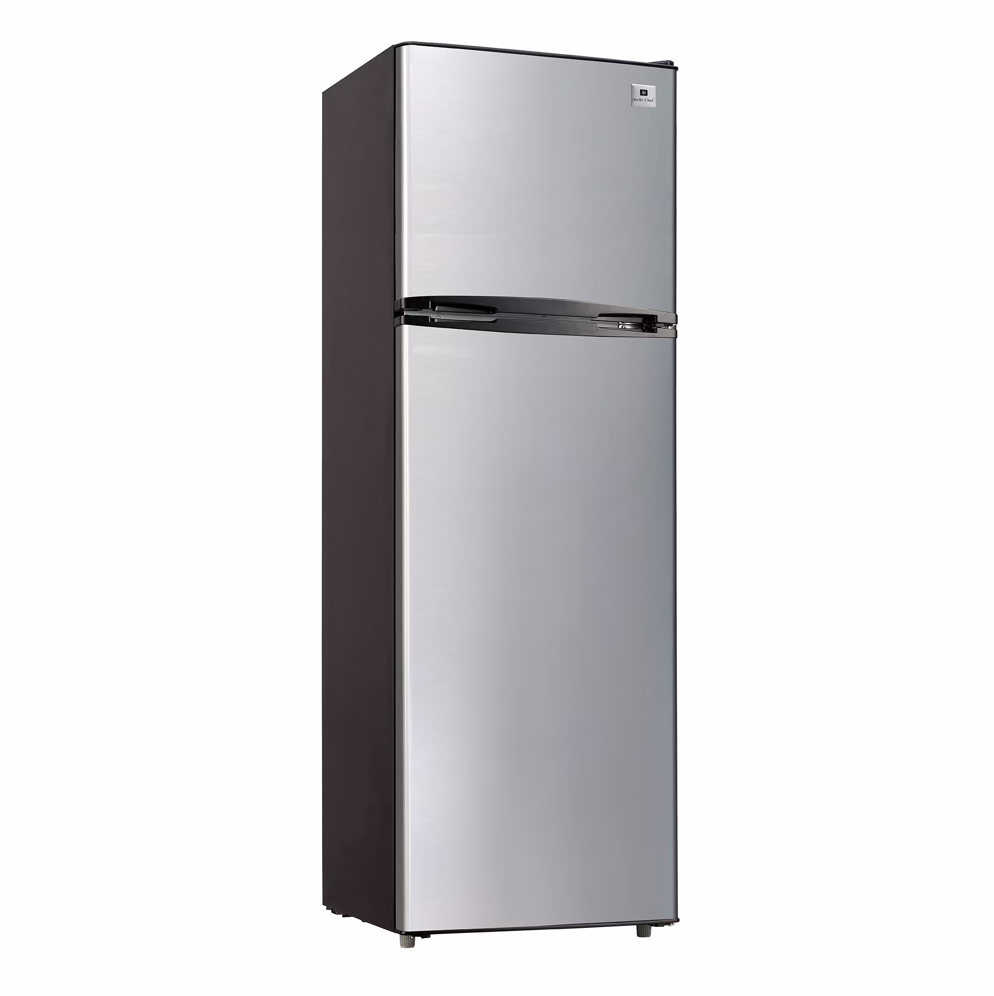 Arctic Chef 10 Cu. ft. Top-Freezer Refrigerator, 2-Door Apartment-Size Fridge, Platinum