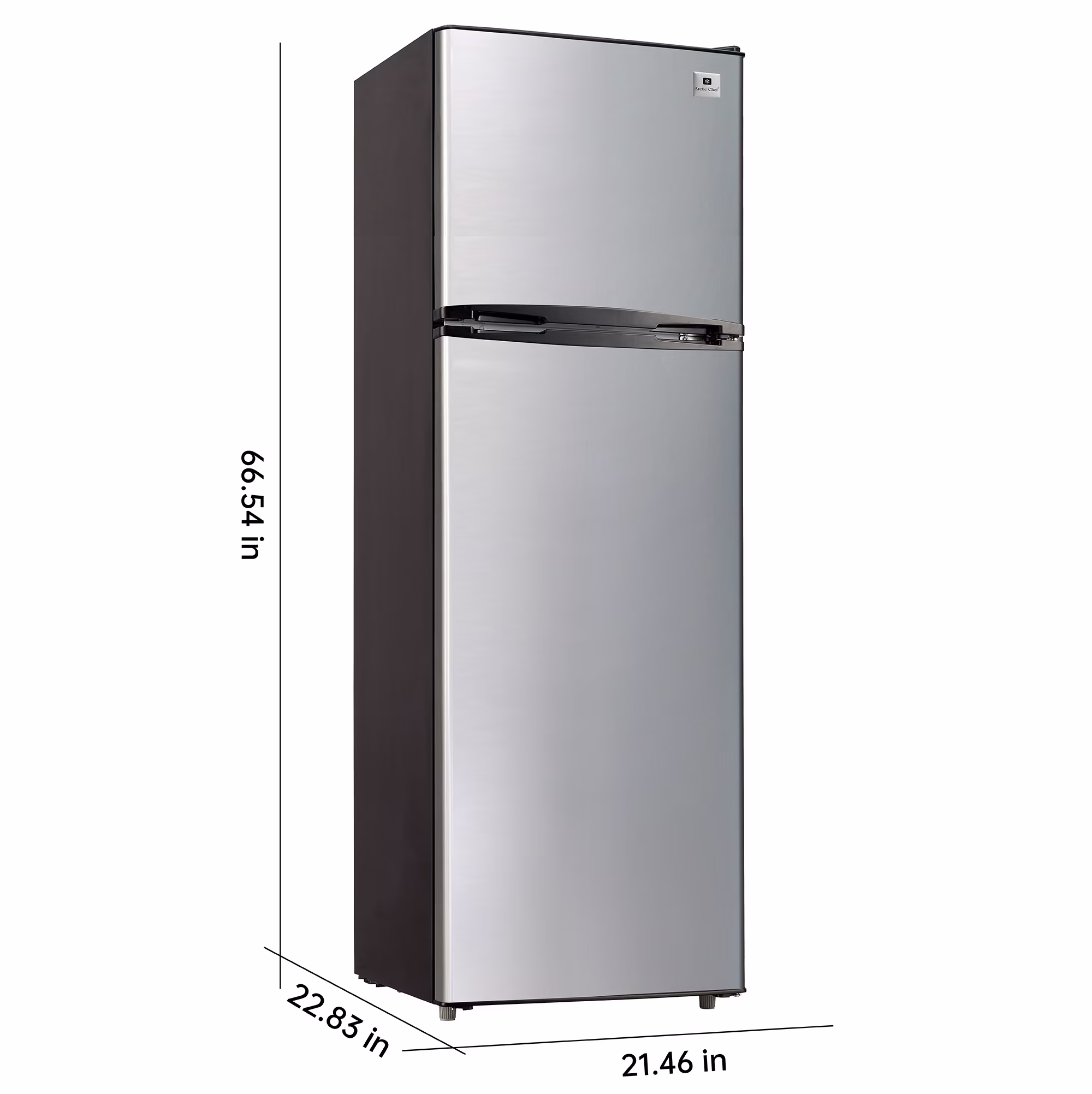 Arctic Chef 10 Cu. ft. Top-Freezer Refrigerator, 2-Door Apartment-Size Fridge, Platinum - Image 4