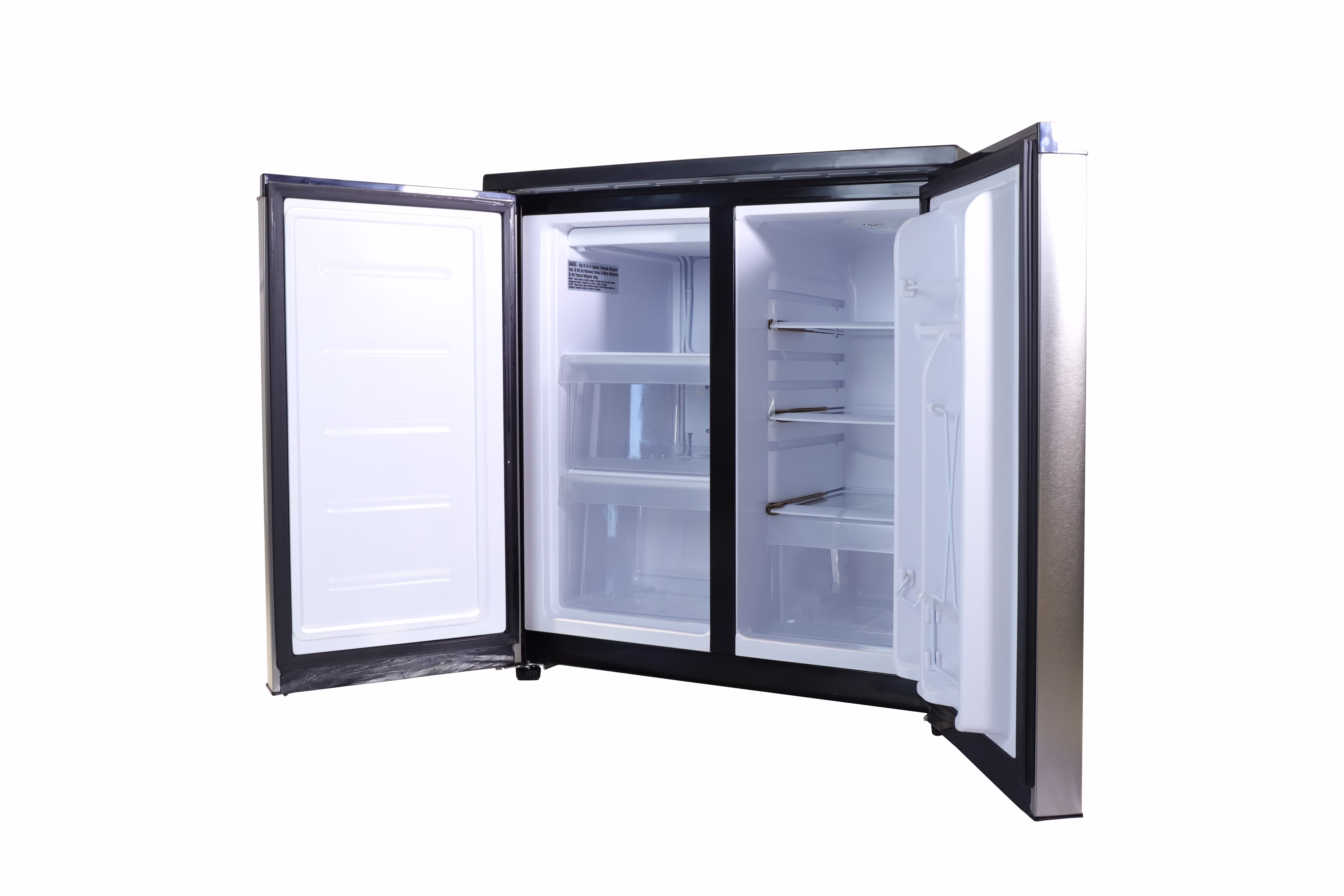 Arctic Chef 5.5 Cu. ft. Side-by-Side 2 Door Refrigerator/Freezer, Stainless Steel - Image 3