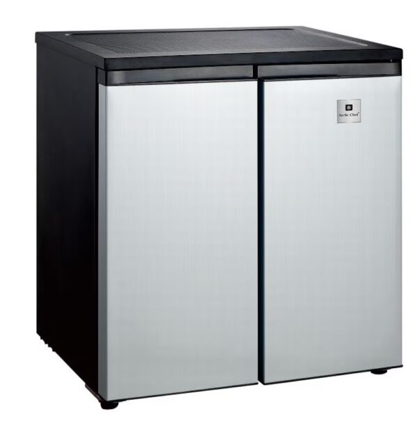 Arctic Chef 5.5 Cu. ft. Side-by-Side 2 Door Refrigerator/Freezer, Stainless Steel